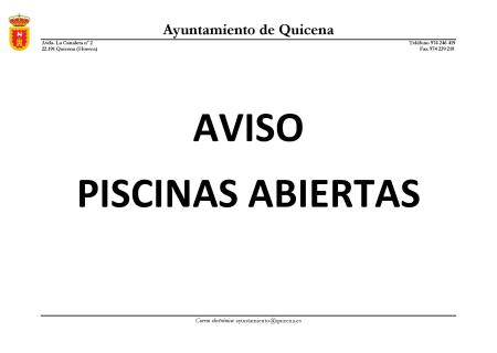 Imagen Piscinas Abiertas
